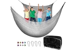 Toriexon Climbing Cargo Net 9.8' x 9.8', Double Layers Playground Safety Net, with Storage Bag Climbing Net for Kids Outdoor Treehouse