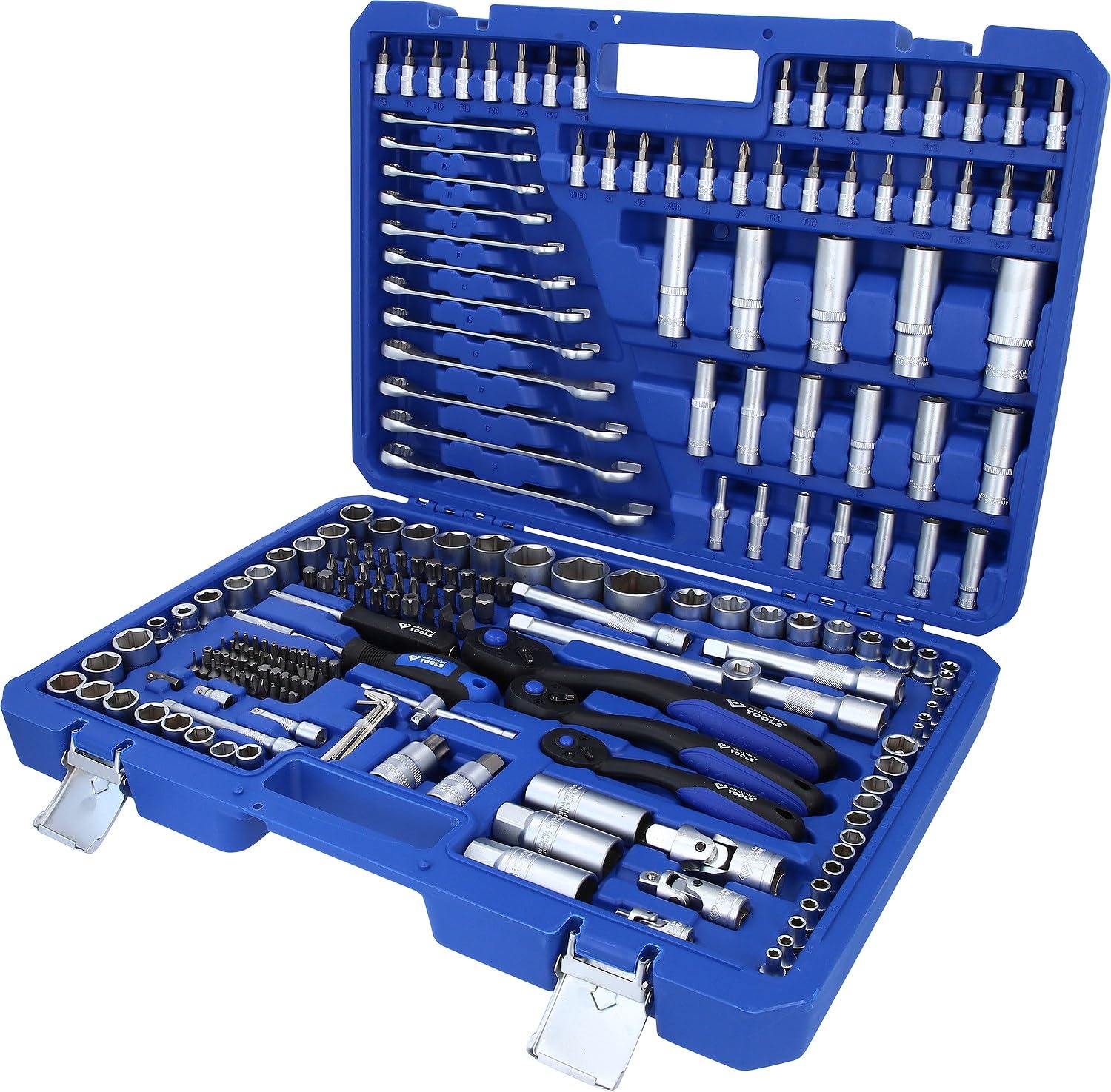 BRILLIANT TOOLS BT023216 Socket Spanner Set, 216 Pieces, 1/4 Inch, 3/8 Inch, 1/2 Inch [Powered by KS Tools]