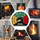 Hanaoyo Magnetic Log Burner Thermometer Large Dial 3.34 in Dual Pack view 7