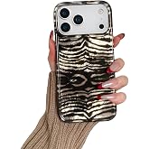 ZUDIISO for iPhone 17 Pro Max Zebra Stripe Phone Case | Sparkly Cheetah Animal Pattern, Clear Soft TPU, Shockproof, For Women Girls