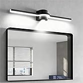 ZUZITO Bathroom Light Fixtures Over Mirror – 24 Inch Black Vanity Light for Bathroom LED Dimmable 6000K Cool White with Extra