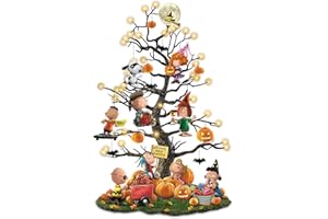 THE BRADFORD EXCHANGE Peanuts It's The Great Pumpkin Illuminated Halloween Tabletop Tree