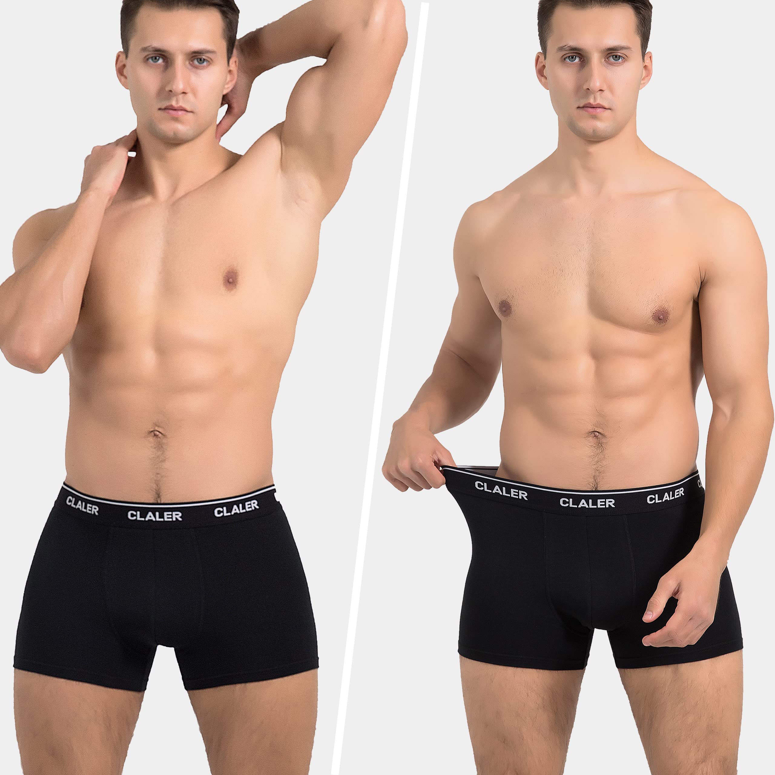 CLALER Herren Boxershorts 6er Pack Baumwolle Men Retroshorts Männer Unterwäsche Unterhosen S,M,L,XL,XXL (Mehrfarbig ×6, XL) 2