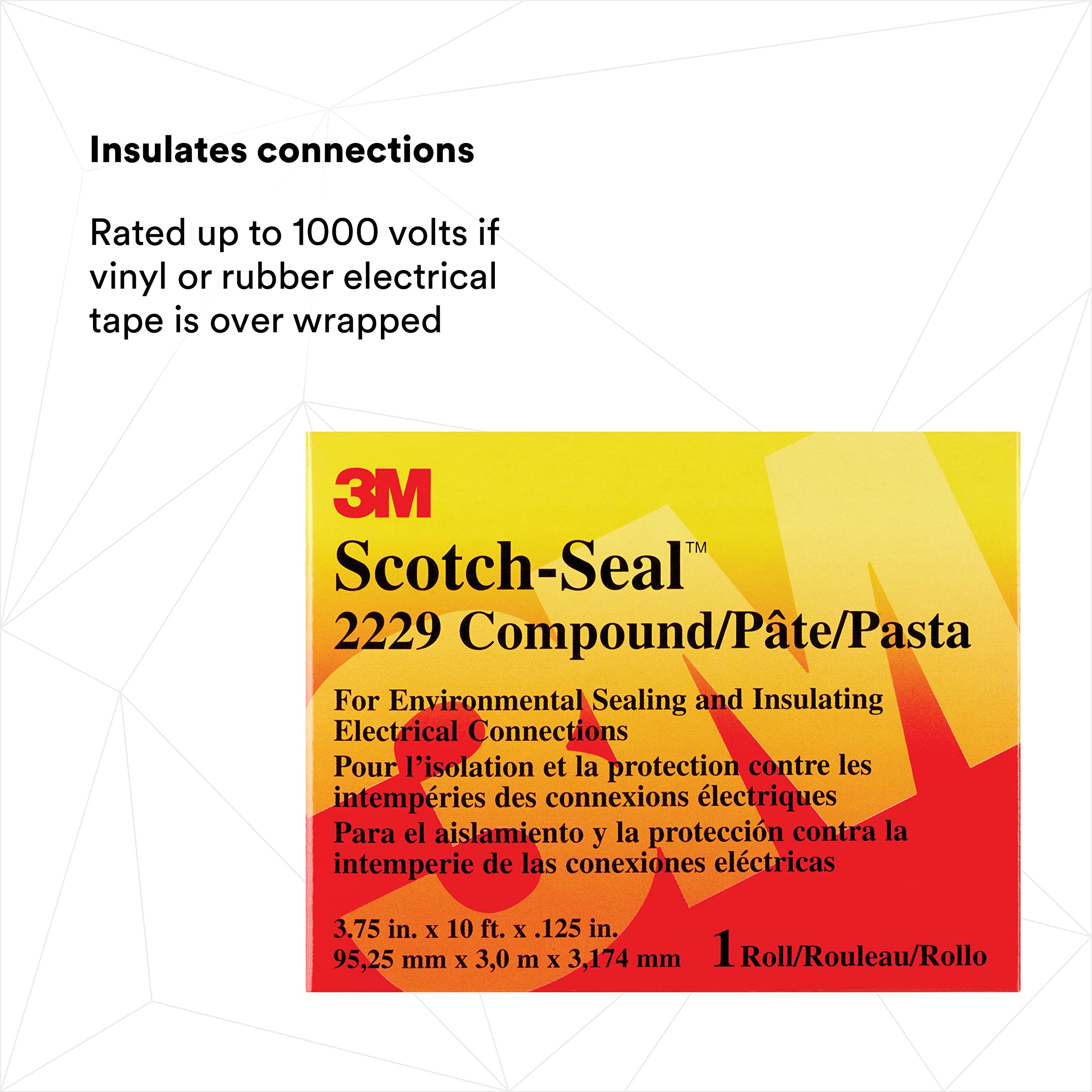 Mastic Compound Mua 3M Scotch-Seal Mastic Tape Compound 2229, 3-3/4 in x 10 ft, Black ...