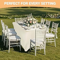 2 Pack 4 Feet Ivory Spandex Tablecloth for