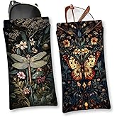 Mingdcdc Eyeglasses Sunglasses Case PU Soft Squeeze Top Glasses Pouch for Women Men,Animal Pattern Portable Anti Scratch