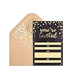Chriz.Z Invitation Cards - 50-Count 4" x 6" Black