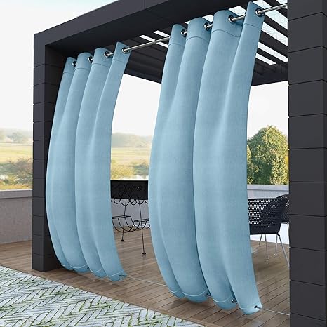 132x305cm azul cielo cortinas para