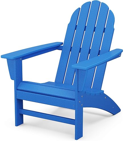 Polywood Beistelltisch Rund, 45,7 Cm, Pacific Blue – Wetterfest, Aus Recyceltem HDPE