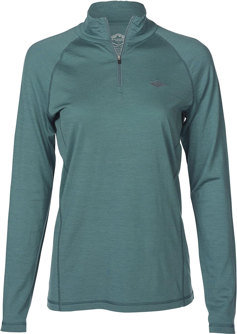 Mountain Designs Womens 200 Merino Wool 1/4 Zip LongSleeve Baselayer