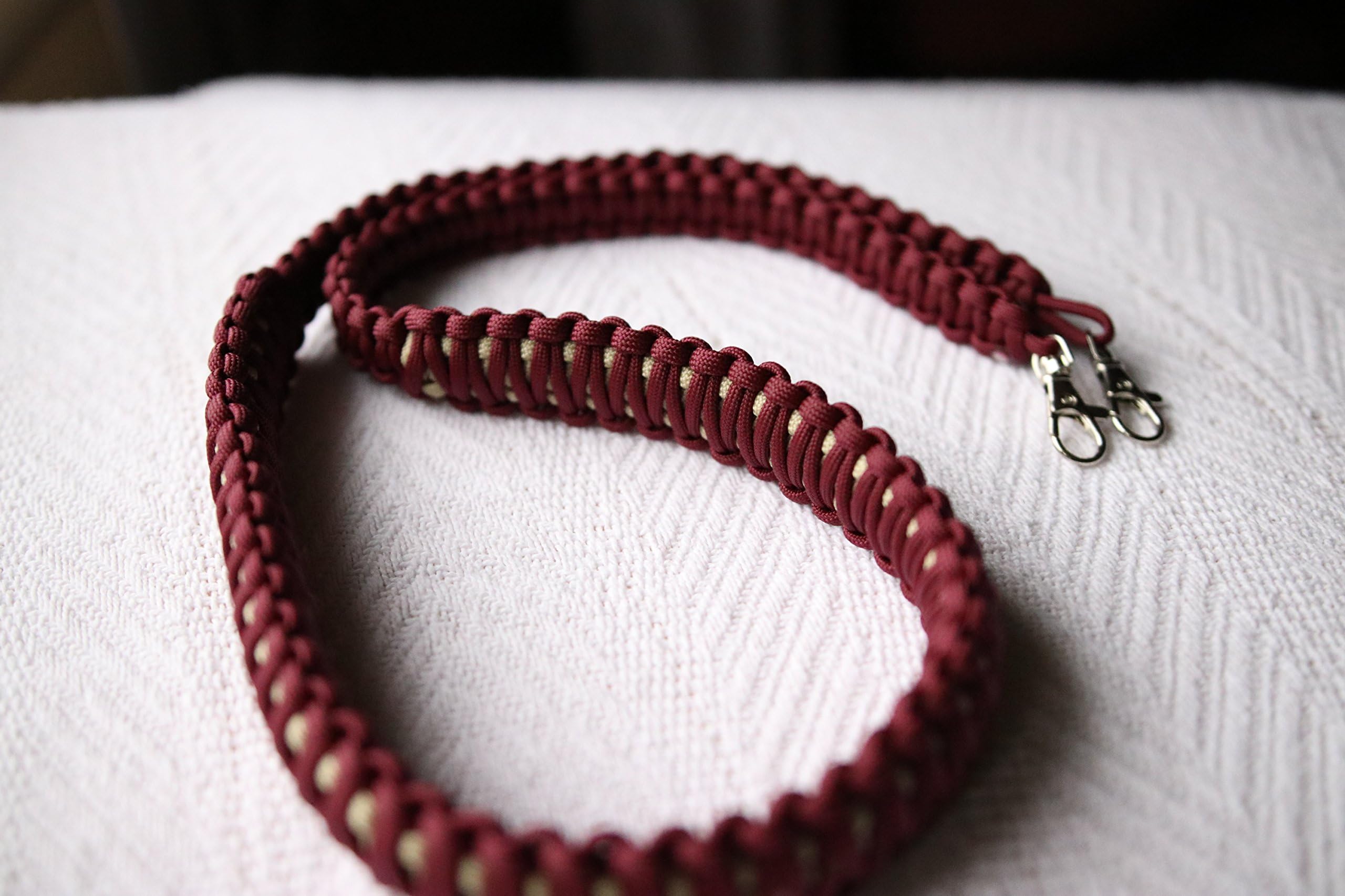 z4Photo Camera Strap Paracord Shoulder and Neck Strap for Canon Nikon Sony Olympus SLR DSLR Cameras (Maroon and Tan)