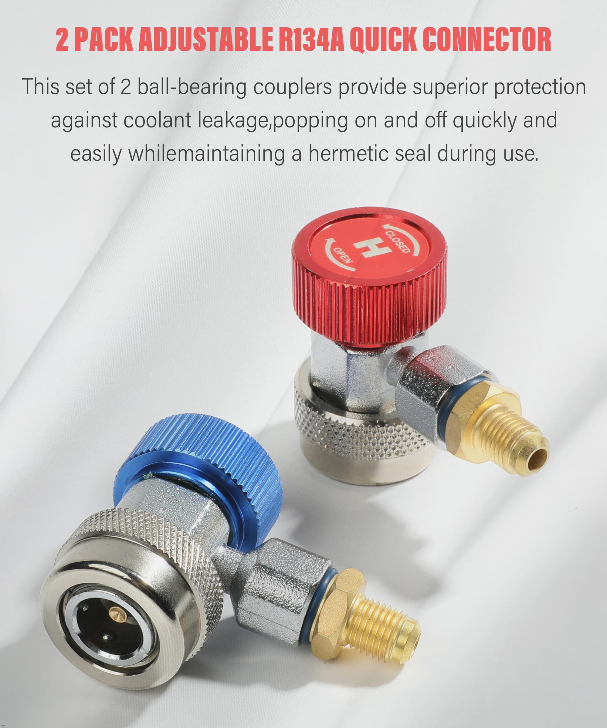 Mua AC R134A Adapter Fittings,R134a Connector 1/4 Inch Quick Connector ...