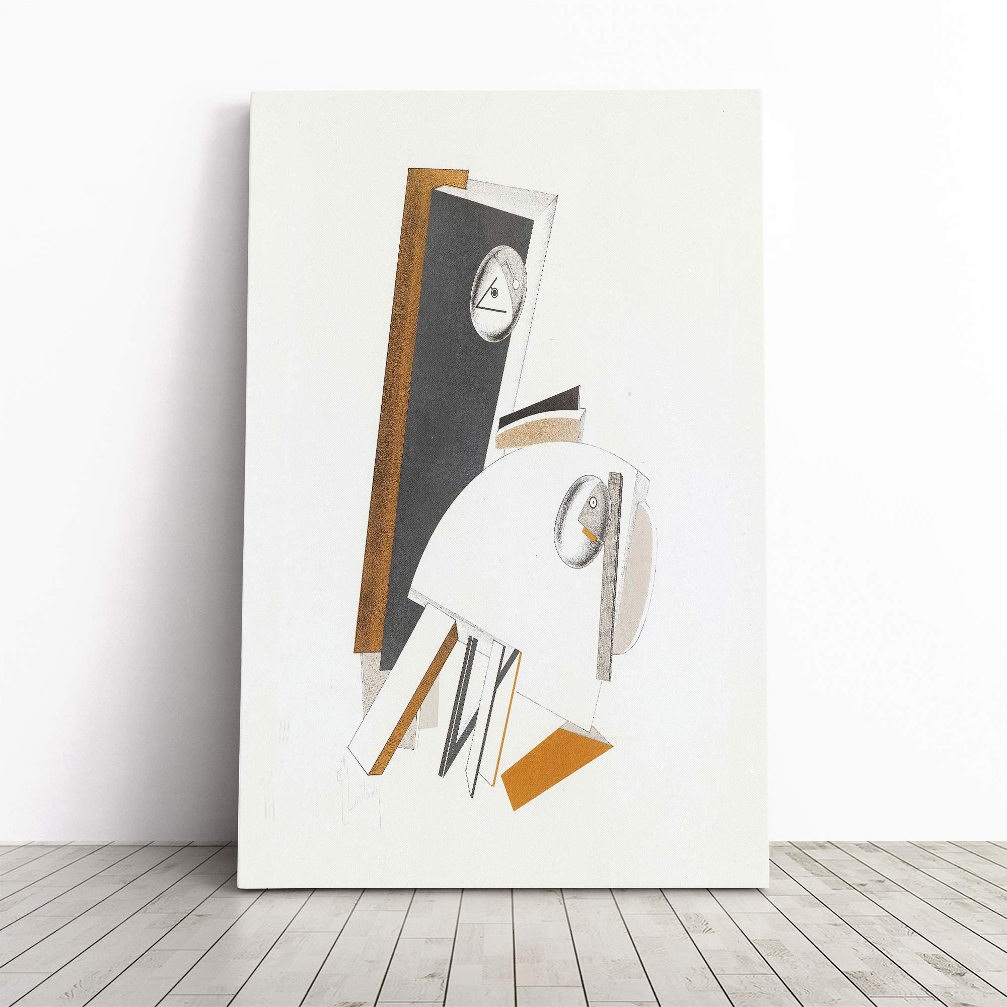 El Lissitzky Abstract No.5 Canvas Print | Gallery Wrapped 30mm Frame Wall Art | 20x14 inches | Ready to Hang | Abstract Picture | Living Room Bedroom Lounge Office