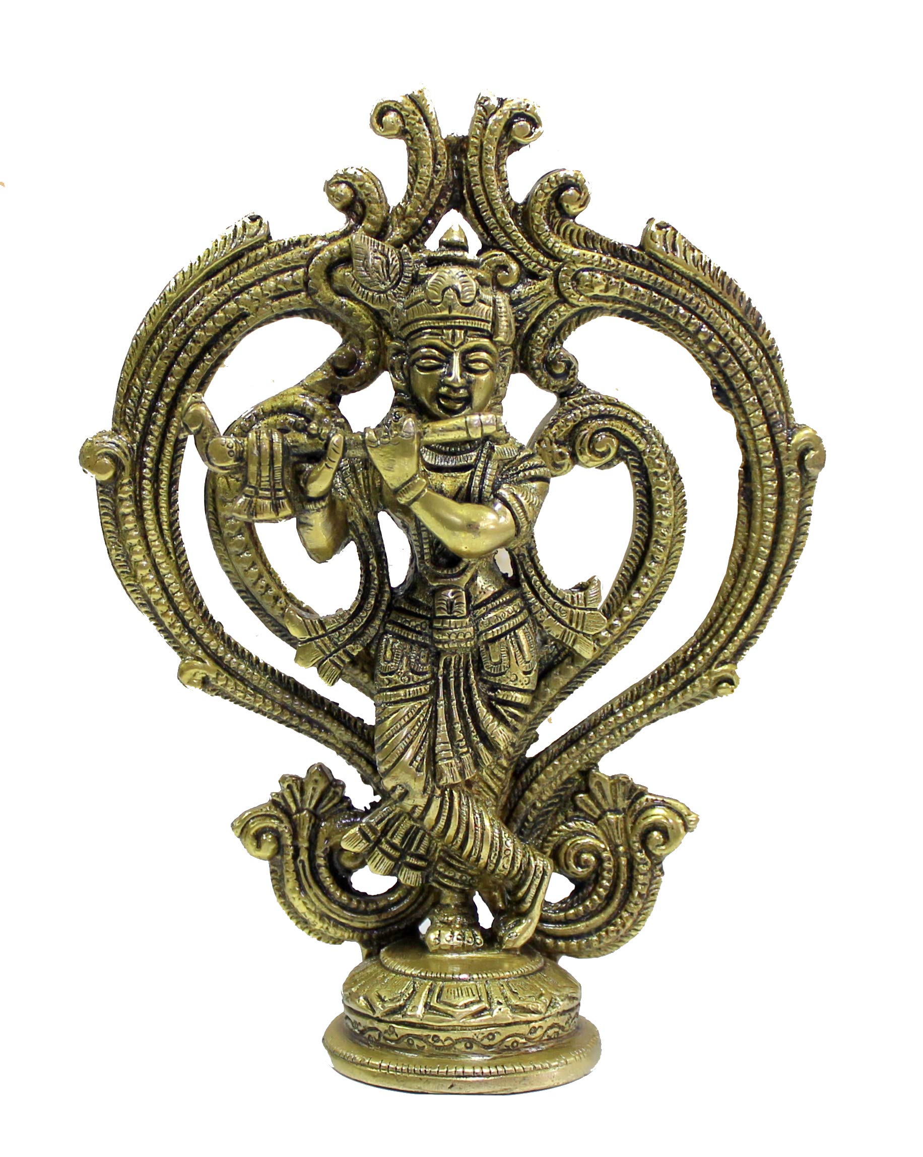 ESPLANADE - Lord Krishna Kishan Gopal Gopala Murti Idol Statue Sculpture - Brass - 8"