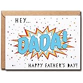 Funny Father's Day Card - "Hey Papa" Design With Blank Inside For Personal Message