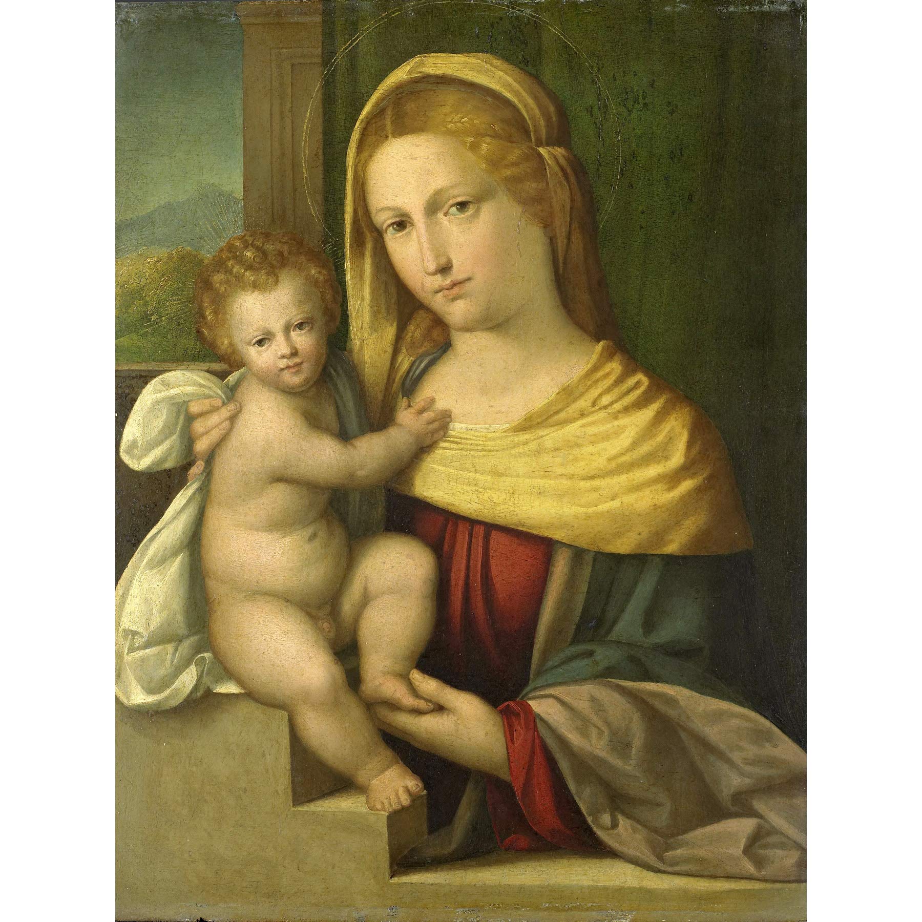 Artery8 Garofalo Madonna And Child Painting Large Wall Art Poster Print Thick Paper 18X24 Inch