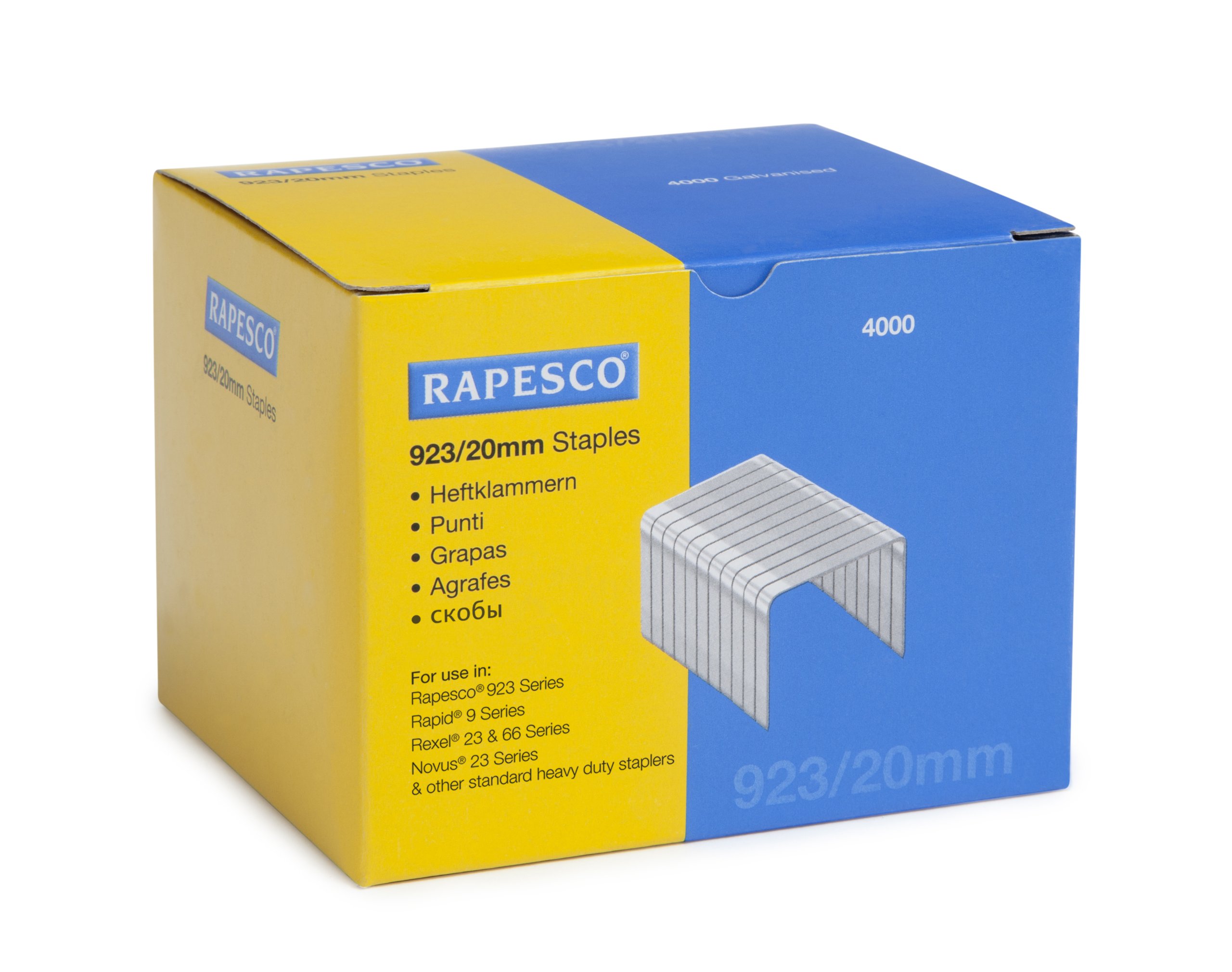 Rapesco S92320Z3 923/20mm Galvanised Staples, Type 23, Box of 4000