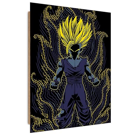 Feeby. Wandbilder - 1 Teilig- 70x100 cm - Bilder Kunstdrucke Deko Panel, Post-Impressionist Little Saiyan - DDJVigo, Anime, M