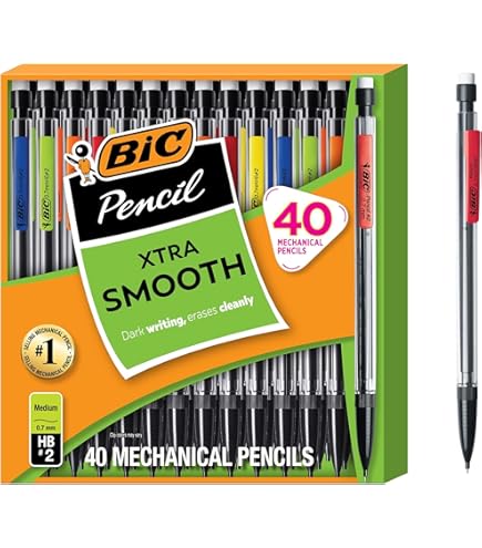 Bic MPP51-BLACK 0.7mm #2 Grade Mechanical Pencil 5...