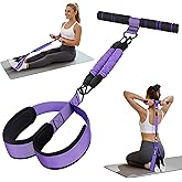 Ayombo Upgrade Pedal Resistance Band with Handle, Adjustable Tube Foot Pedal Device Puller Exercise Bands, For Abs Arm Leg Wa