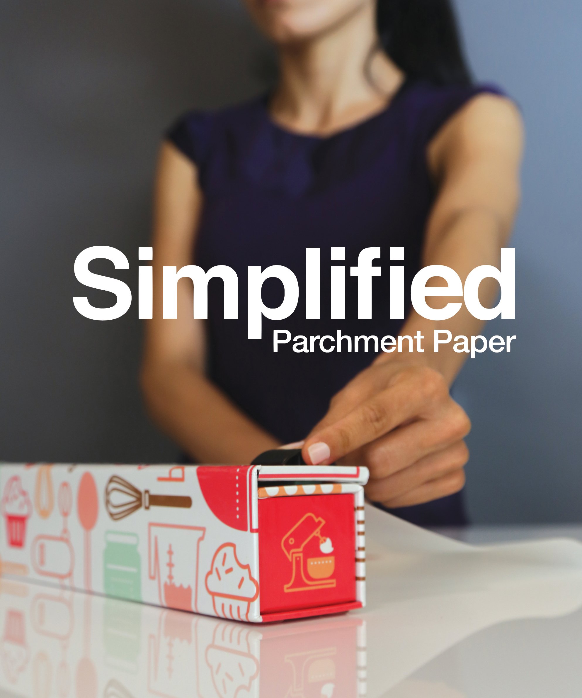 ChicWrap Baker's Tools Parchment Paper Dispenser with 15''x 41 Sq. Ft