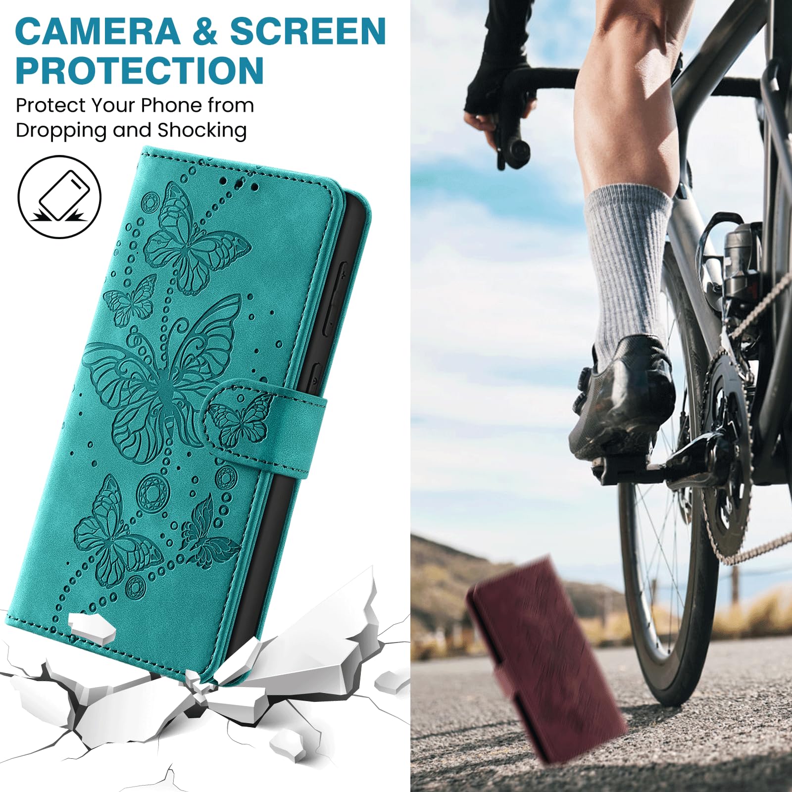 CaseGla Handyhülle für Motorola Edge 70 Fusion Hülle, Türkis 7