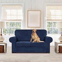 WEERRW Velvet Couch Covers for 2 Cushion Couch Sofa
