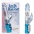 CalExotics Waterproof Jack Rabbit – Rabbit Vibrator With Rotating Shaft – Vibe Sex Toys for Couples – Adult Clitoral & G Spot Massager – Blue