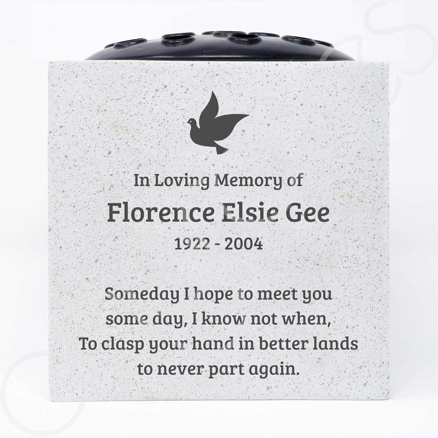 Targa Commemorativa A Cuscino Con Rose Per Marito - Ornamento Per Tomba Da Giardino O Cimitero