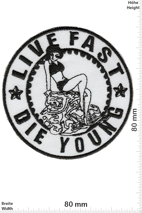  Parche moteroLIVE FAST DIE YOUNG