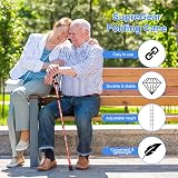 SupreGear Folding Walking Cane Adjustable 85-95 cm Red Floral Lightweight view 6