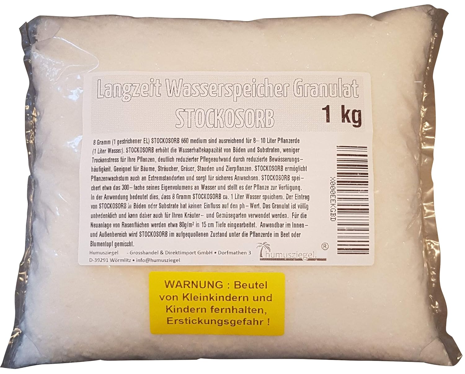 Stockosorb long term water storage granules Super absorbent water retaining gel for indoor