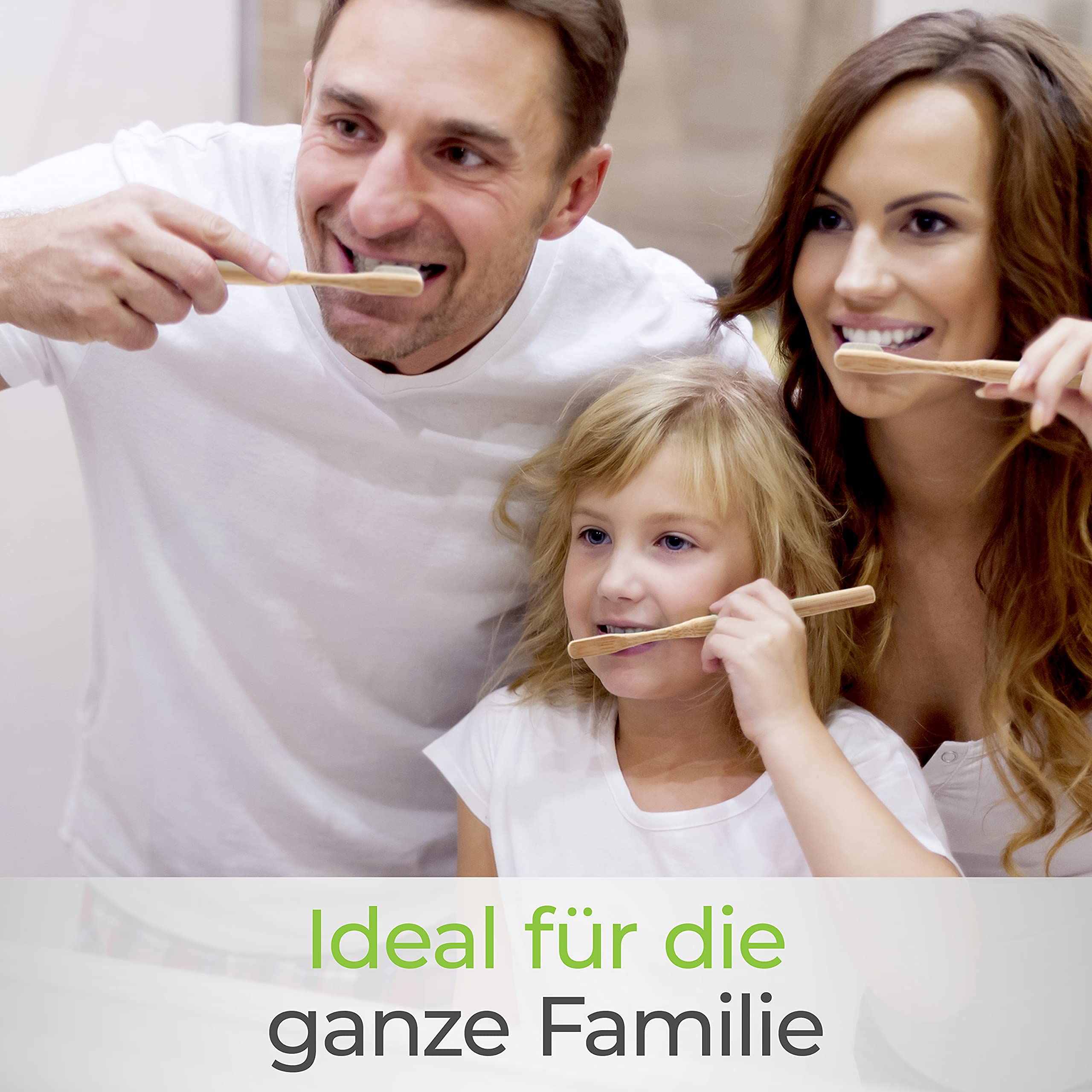 Greenable ® Nano Zahnbürste aus Bambus [4er Set] – 20.000 Extra weiche Borsten – 100% BPA-frei - Bamboo Toothbrush - Vegane & umweltfreundliche Bambus Zahnbürste (Weiß) 6