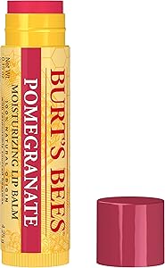 Burt'S Bees 100% Natural Moisturizing Lip Balm, Pomegranate With Beeswax And Fruit Extracts, 0.15 Ounce