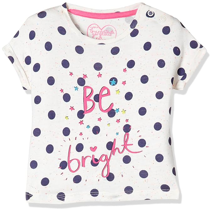 Baby Girls Polka Dot Regular Fit T-Shirt