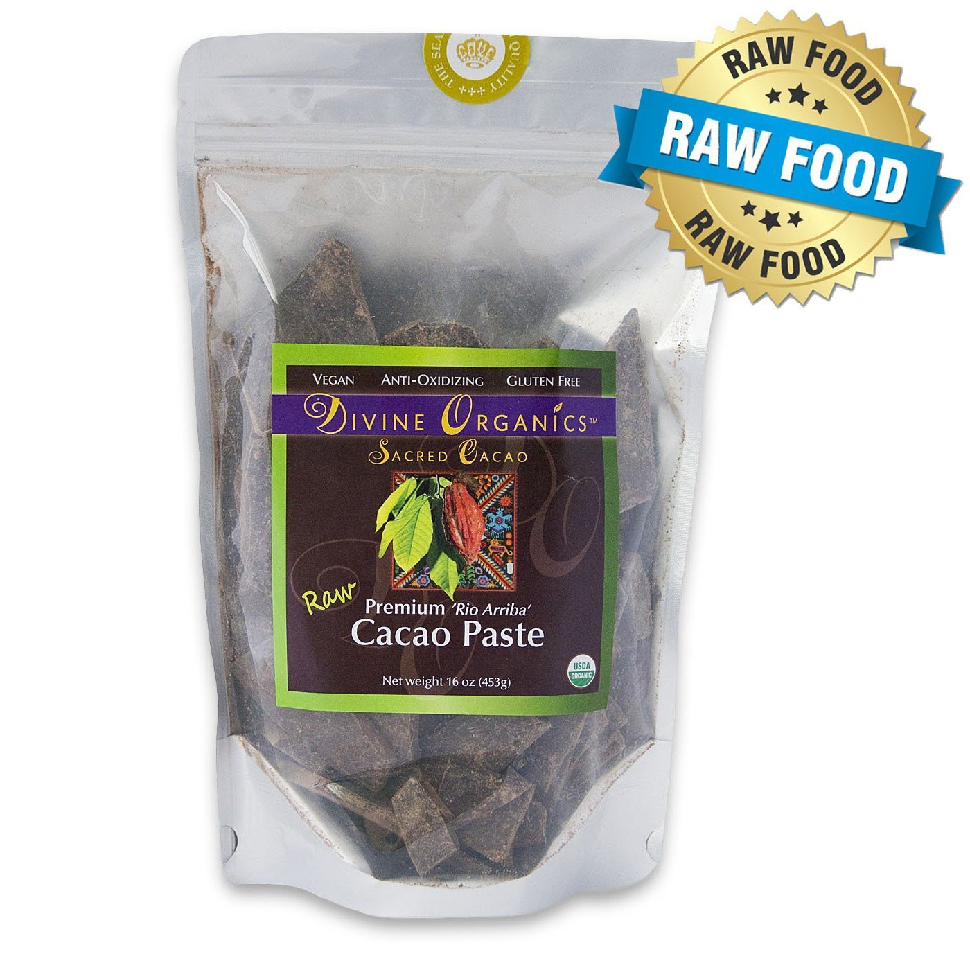 Divine Organics 16oz Raw Cacao Paste/Liquor Free Shipping eBay