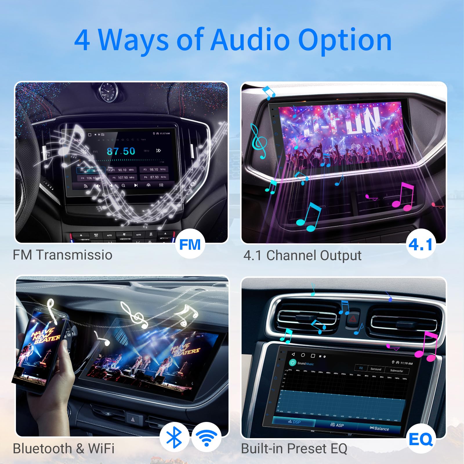 Double Din Car Stereo with 7