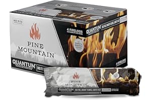 Pine Mountain Quantum 2.5 Hour Easy-Light Firelogs, 4 Count