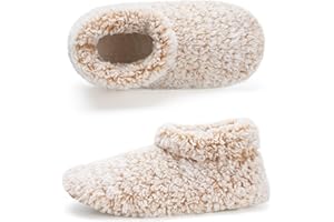 Cozylook Fuzzy Slippers for Women Indoor, Warm Bedroom Slip On Shoes, Winter Fluffy House Socks with Grippers, Cozy Christmas Gifts Unique