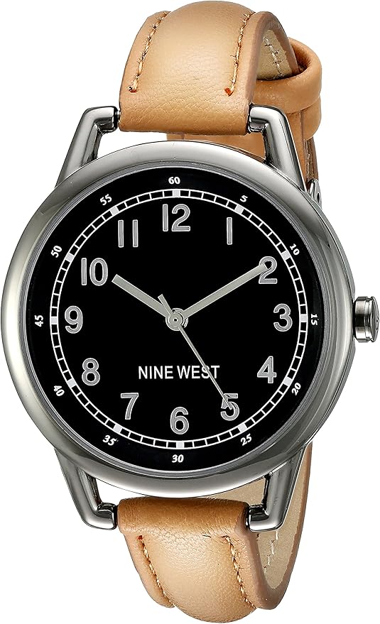 Nine West NW/1699GNTN Watch Analog for Women, Round, color Grey and