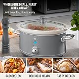 Swan Retro Slow Cooker 3.5L 200W Grey 3 Temp Keeps Warm view 5