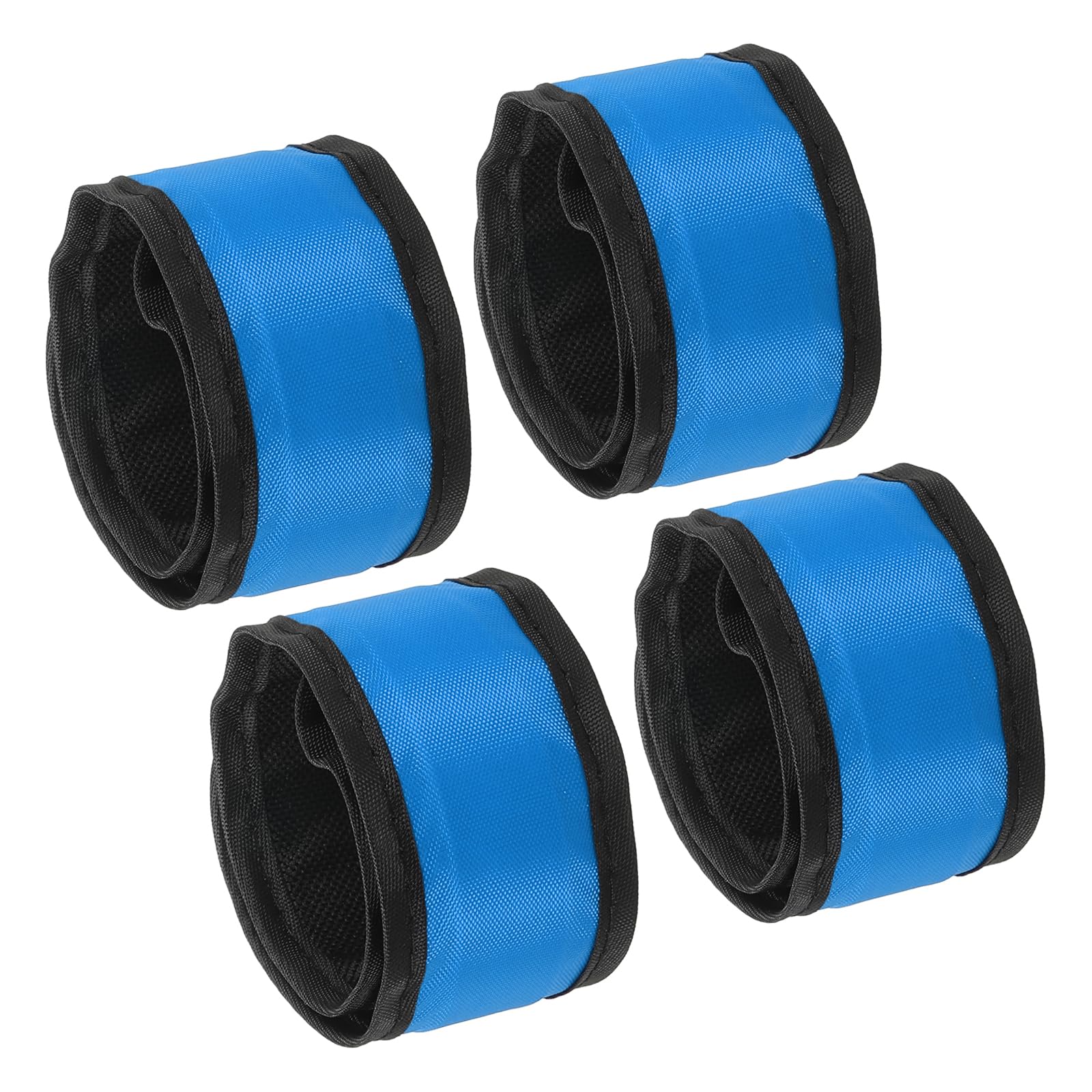 PATIKIL LED Wristband, 4 Pack Light Up Bracelets LED Armbands Glow in the Dark Safety Wrist Band for Parties, Concerts, Festivals, Night Run, Blue, Large