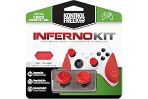 KontrolFreek FPS Freek Inferno Performance Kit for Xbox One and Xbox Series X Controller | Includes Performance Thumbsticks and Performance Grips | Red