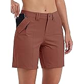 Willit Women's Golf Hiking Shorts 7" Quick Dry Athletic Shorts Casual Summer Shorts with Pockets Water Resistant