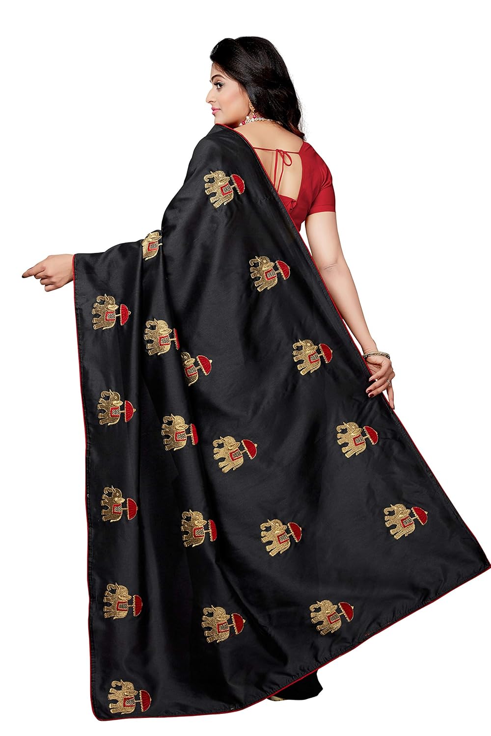rani saahiba art silk saree with blouse piece