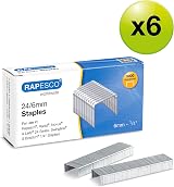 Rapesco 1736 Business Pack 24/6mm Galvanised Staples 6 Boxes of 5000 view 4