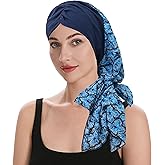 ZLYC Chemo Headwear Head Scarf Headwraps Long Head Covering Lightweight Beanie for Women