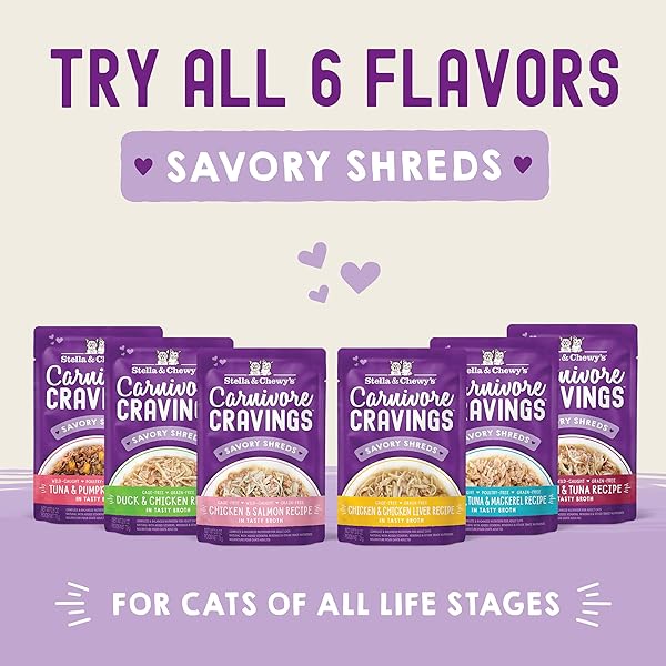 STELLA & CHEWY’S CARNIVORE CRAVINGS WET CAT FOOD – PREMIUM POUCHES – GRAIN FREE, HIGH PROTEIN CHICKEN & CHICKEN LIVER – PERFECT FOR PICKEY EATERS – COMPLETE MEAL OR TOPPER (2.8 OZ, 12 PACK)
