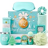 12 Day Christmas Advent Calendar 2025 for Women Teen Girls, Christmas Gifts Basket Ideas with Holiday Tumbler and Relaxing Spa Gifts Christmas Gift Basket for Wife Mom Girlfriends