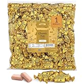 Gold Chewy Candy, Peach, 1 lb Bulk, Individually Wrapped Party Favors | 1 lb bulk bag, kosher, gluten-free, nut-free. Perfect for gender reveals, candy buffets, and color-themed events.